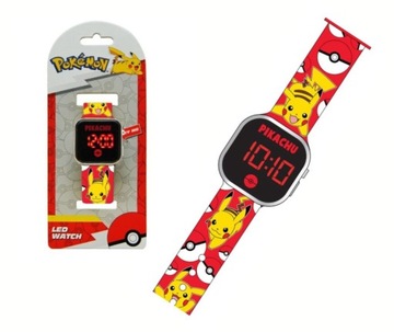 Zegarek cyfrowy LED na rękę POKEMON z kalendarzem