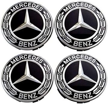 EMBLEMATY DEKIELKI ZNACZKI KAPSLE MERCEDES 75MM