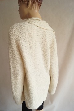 ANNETTE GORTZ piękny sweter narzutka wełna XL