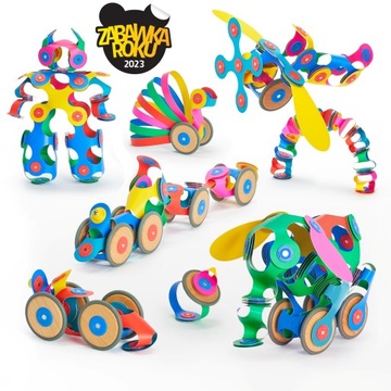 CLIXO KLOCKI ORIGAMI EDUKACYJNA ZABAWKA DLA DZIECI 72 EL