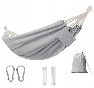 HAMAK OGRODOWY TURYSTYCZNY BOHO MOCNY DWUOSOBOWY 100x200cm 150kg + TORBA