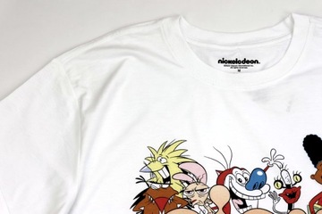 Koszulka męska T-shirt Bluzka długi rękaw Nickelodeon r. M nadruk biała $30