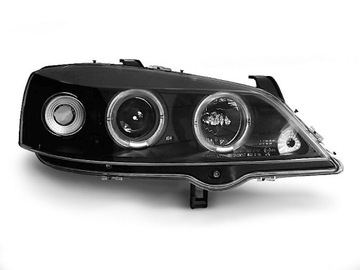 LAMPY OPEL ASTRA G 97-04 RINGI BLACK