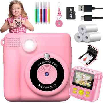 MINI DRUKARKA TERMICZNA APARAT VIDEO + 3 ROLKI PAPIERU DO DRUKARKI