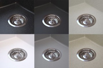 Черная гранитная мойка ОДИНАРНАЯ ЧАША, глубокая кухонная мойка ZANTE.