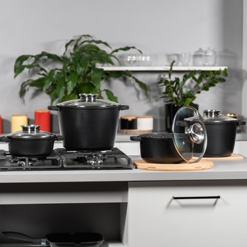 GARNEK GRANITOWY 10 L SILIKONOWE UCHWYTY GĘSIARKA GARNEK TRADYCYJNY