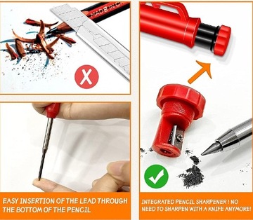 Automatyczny Ołówek budowlany znacznik stolarski