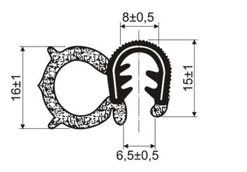 УНИВЕРСАЛЬНАЯ ПРОКЛАДКА АВТОМОБИЛЬНОЙ ДВЕРИ T29 STOMIL