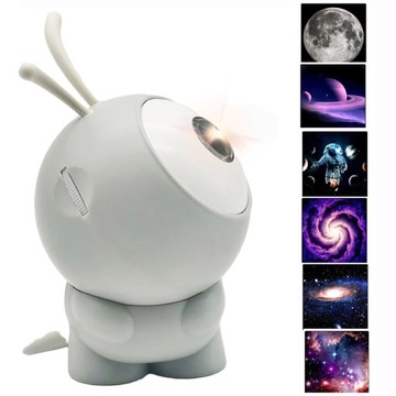 LAMPKA NOCNA PROJEKTOR GWIAZDOWY GALAXY 6 WZORÓW DO SYPIALNI