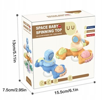 СПИННЕР С СЕНСОРНОЙ ПРИСОСКОЙ ПОДАРОЧНАЯ ПОГРЕМКА ДЛЯ ВАННЫ 3 ШТ.