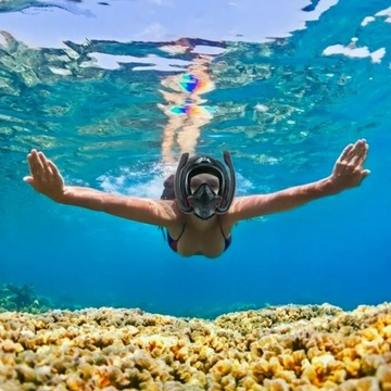 МАСКА ДЛЯ СНОРКЕЛИНГА ПОЛНОЛИЦЕВАЯ S/M ПОЛНОЛИЦЕВАЯ ДЛЯ GOPRO 12