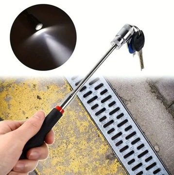 МАГНИТНЫЙ ЗАХВАТ Светодиодный инспекционный телескопический магнит 68 см фонарик