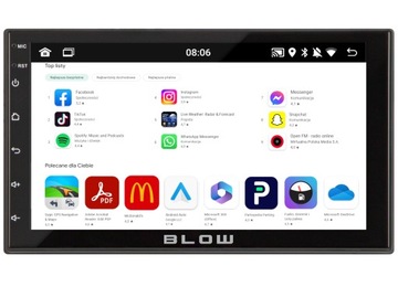 АВТОМОБИЛЬНОЕ РАДИО 2 DIN WiFi GPS ANDROID СИНИЙ