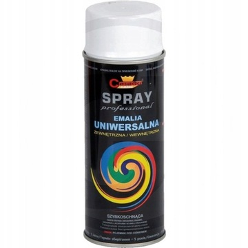 Farba uniwersalna spray Champion RAL 9010 biały połysk 400ml