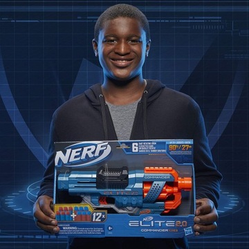НАБОР — NERF ELITE 2 COMMANDER ПИСТОЛЕТ + АКСЕССУАРЫ