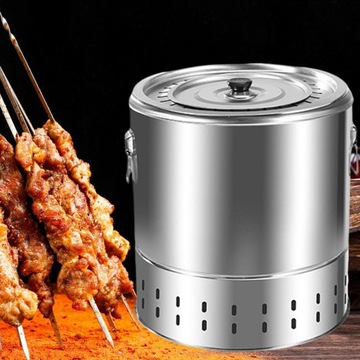 Ведро для барбекю Барбекю-гриль Бочка для барбекю в саду для активного отдыха на свежем воздухе, маленькая