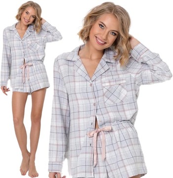 PIŻAMA ROZPINANA ARUELLE AMALIA SHORT [XL]