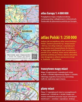 ПОЛЬША 1:250 000 АВТОМОБИЛЬНЫЙ АТЛАС 2023/2024 ЭКСПРЕССКАРТА
