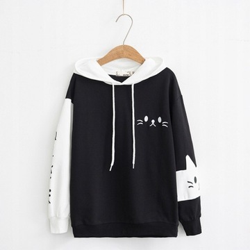 Bluza uszy kot kotek kawaii kaptur z uszami