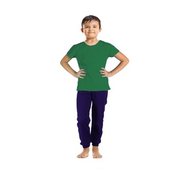 ТОНКИЕ ТЕМНО-СИНИЕ ДЕТСКИЕ СПОРТИВНЫЕ БРЮКИ ИЗ ХЛОПКА ДЛЯ ДЕТСКОГО САДА 116