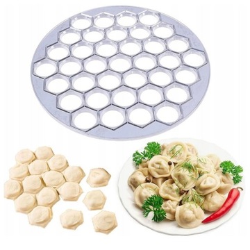 Forma do pierogów PIEROŻNICA USZEK RAVIOLI FOREMKA STALOWA 37SZT WYKRAWACZ