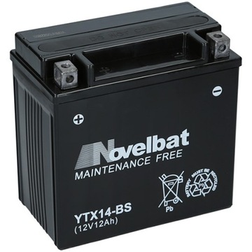 Akumulator NOVELBAT YTX14-BS 12V 12Ah 190A +L