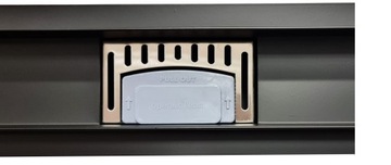 SANITLINE Линейный слив ЧЕРНОЕ СТЕКЛО/МАТОВЫЙ 70см