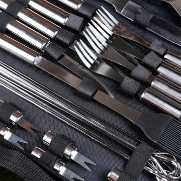 33x Посуда НАБОР ДЛЯ ГРИЛЯ Набор принадлежностей для гриля, набор стальной посуды