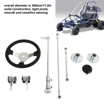 Комплект рулевого колеса 300 мм для картинга, шаровой шарнир рулевой рейки, Нью-Мексико