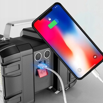 МОЩНЫЙ СВЕТОДИОДНЫЙ АККУМУЛЯТОРНЫЙ ФОНАРЬ ДВУХСТОРОННИЙ POWERBANK 1200лм