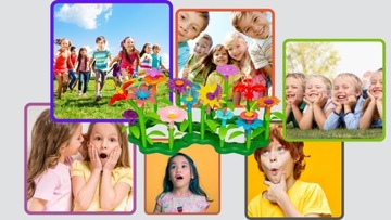 ЦВЕТЫ ЦВЕТОЧНЫЙ САД КРЕАТИВНЫЙ САД блоки 135 ЭЛЕМЕНТОВ + КОНТЕЙНЕР