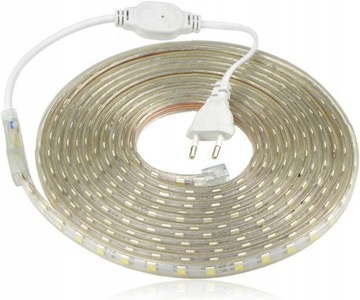 Taśma LED wąż pasek ledowy 220V 3M CIEPŁA IP65