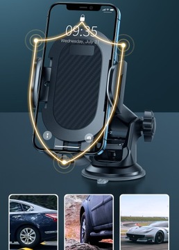 UNIWERSALNY UCHWYT SAMOCHODOWY NA TELEFON SZYBĘ DO TELEFONU KOKPIT MOCNY