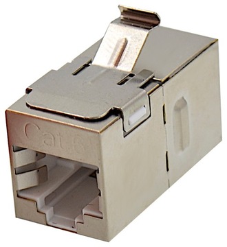 Łącznik Keystone beczka RJ45 STP kat.6