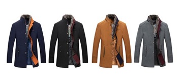 ПЛОТНОЕ, ТЕПЛОЕ МУЖСКОЕ ШЕРСТЯНОЕ ПАЛЬТО НА ОСЕНЬ И ЗИМУ