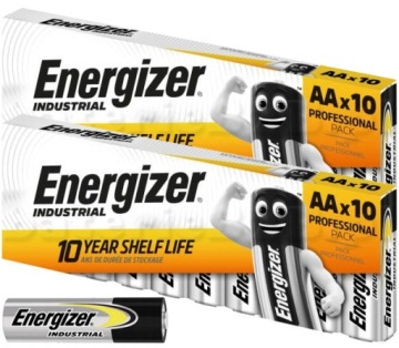 20x MOCNA BATERIA ALKALICZNA DUŻE PALUSZKI ENERGIZER INDUSTRIAL AA R6 LR6