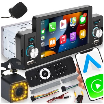 RADIO SAMOCHODOWE 1 DIN USB DOTYKOWE ANDROID AUTO CARPLAY MIRROR LINK