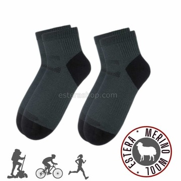 2 pary skarpet sportowych z wełny khaki 43/46