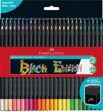 Kredki Trójkątne Black Edition 50 kolorów Faber-Castell