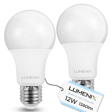 2x Żarówka LED E27 1380lm 12W CCD NEUTRALNA