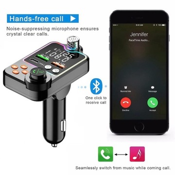Bluetooth w samochodzie Car 5.0 FM Transmitter Han