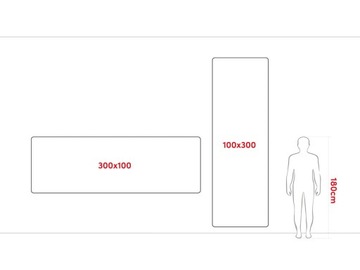 Tablica magnetyczna suchościeralna 300x100 cm rama aluminiowa EXPO