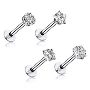 НАБОР РЕЗЬБ LABRET 4 STYLE HELIX TRAGUS ИЗ 4 ШТ.