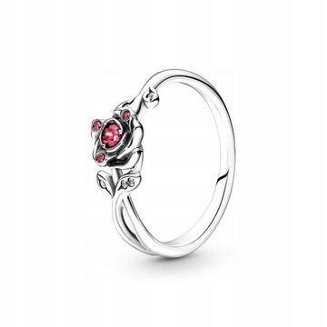 Rings Beauty and the Beast Rose Flower Silver - 12