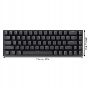 МЕХАНИЧЕСКАЯ КЛАВИАТУРА 60% ЧЕРНАЯ RGB
