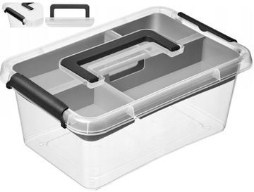POJEMNIK PUDEŁKO NA KLOCKI LEGO 4,5L + ORGANIZER WKŁAD