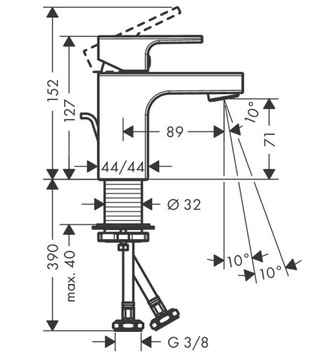 HANSGROHE bateria prysznicowa + umywalkowa Deszczownica KOLUMNA MYDELNICZKA