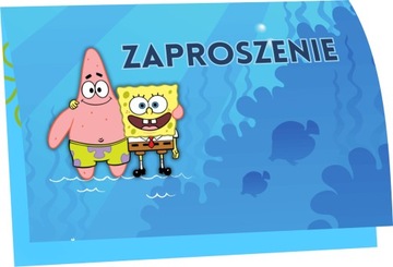 ZAPROSZENIE ZAPROSZANIA SPONGEBOB BAJKI WIELE WZORÓW 20x15 cm
