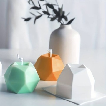 Набор из 4-х силиконовых форм для мыльных свечей FŚ-09.