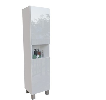SŁUPEK STOIĄCY 110x30x17 FRONT POŁYSK BIAŁY -ZŁOŻONY